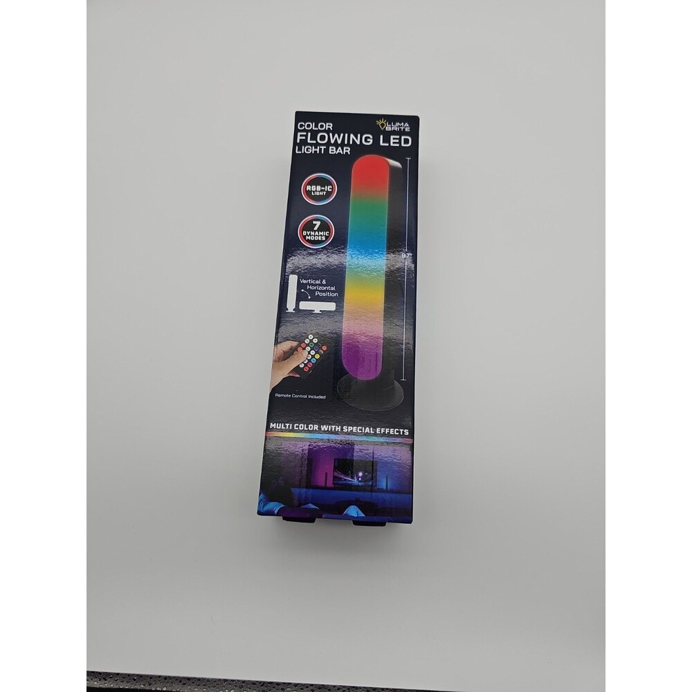 Color Flowing LED RGB-IC USB Desk Light Bar with 7 Dynamic Modes & Remote